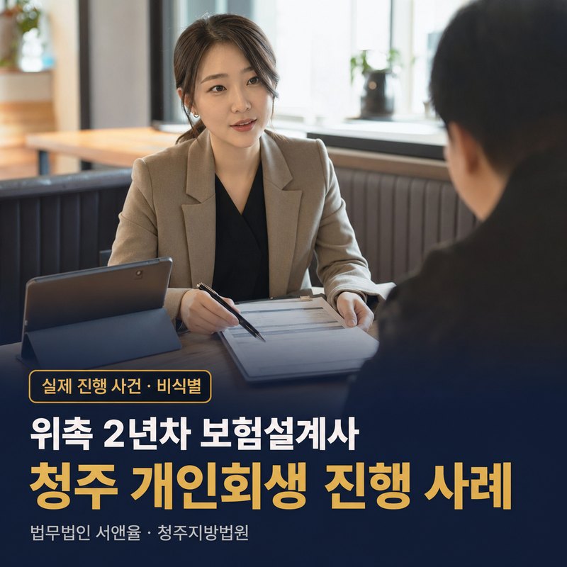 개인회생 보정권고, 수수료 소득은 어떻게 잡히나｜청주 30대 보험설계사 개시결정 사례 — 이해를 돕기 위한 연출 이미지