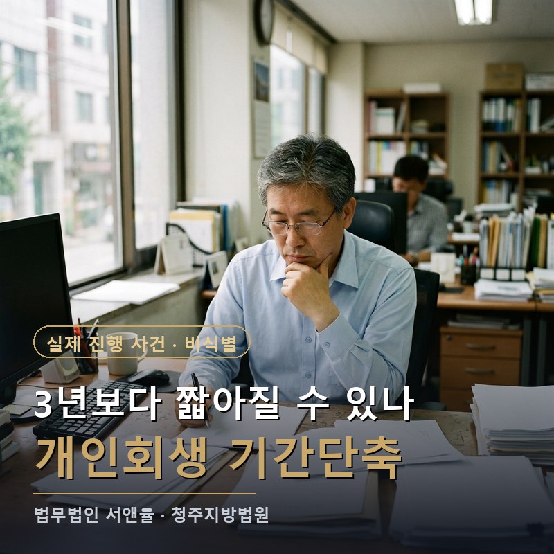 개인회생 변제기간은 몇 년일까｜3년 단축 가능성과 청주 개시결정 사례 — 이해를 돕기 위한 연출 이미지