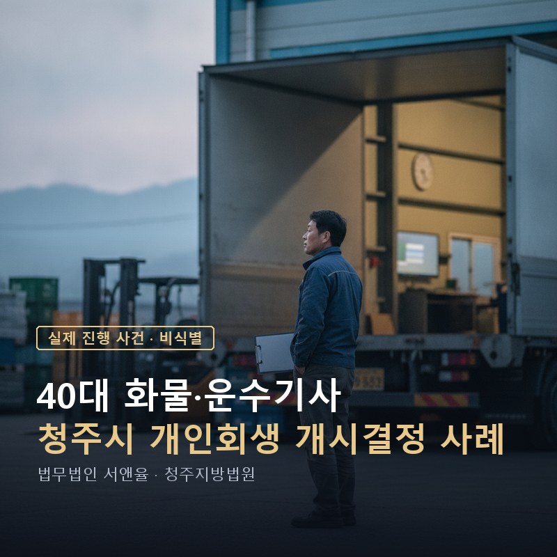 화물기사 개인회생, 유류비·통행료도 경비로 인정될까｜청주 개시 사례 — 이해를 돕기 위한 연출 이미지