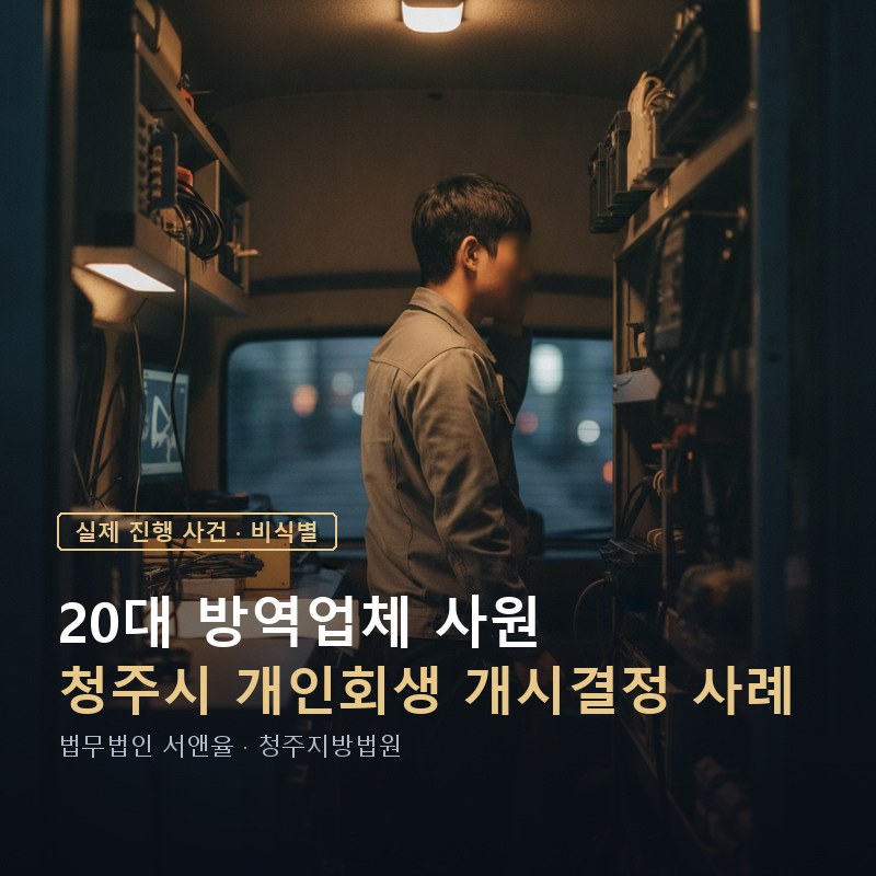 개인회생 신청자격, 20대 도박빚도 가능할까｜청주 직장인 개시결정 사례 — 이해를 돕기 위한 연출 이미지